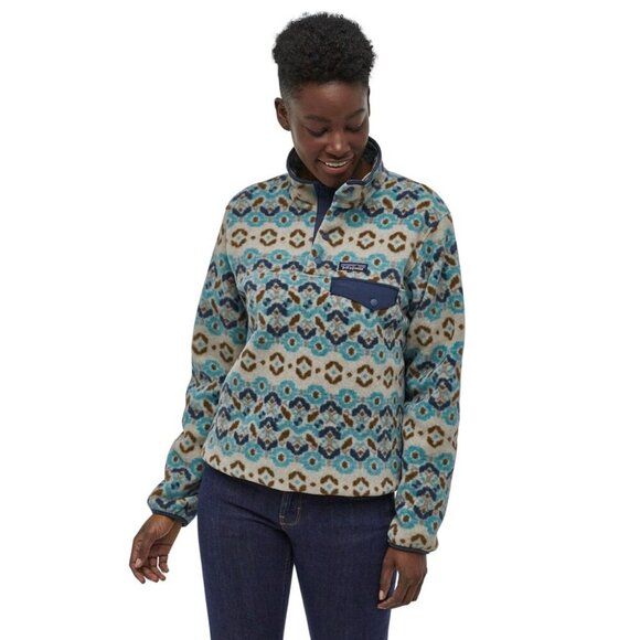 Patagonia Lightweight Synchilla Snap-T Tundra Cluster Big Sky Blue Pullover XS - Picture 1 of 5